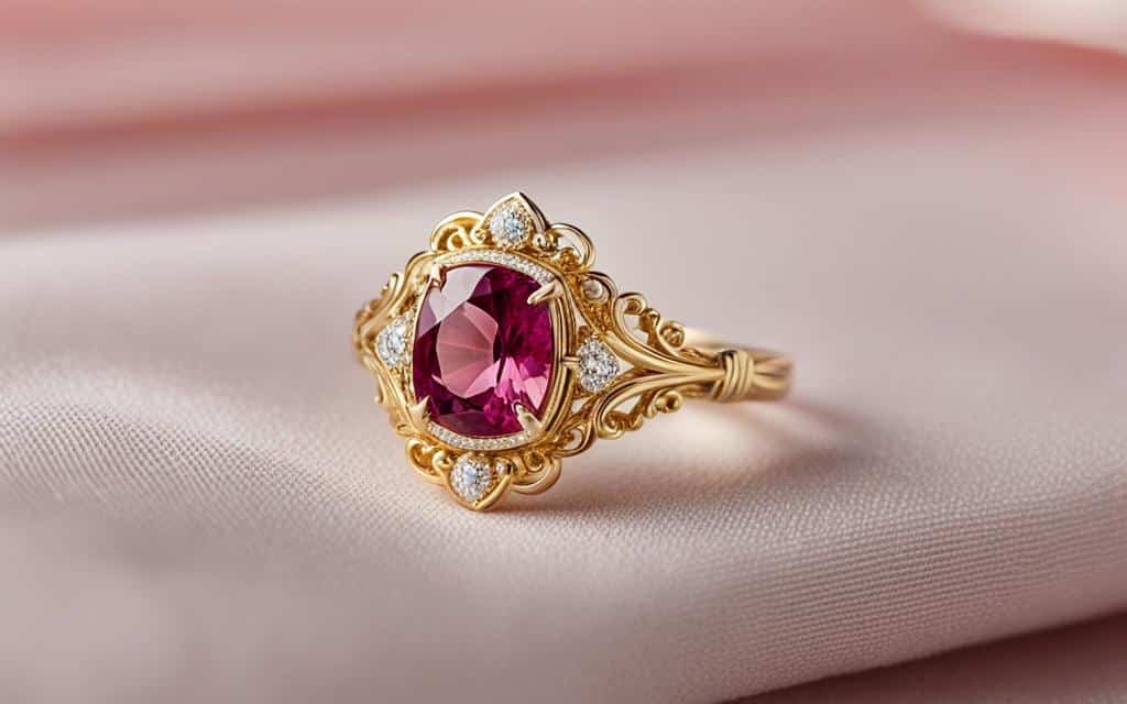 custom handmade engagement rings and pink tourmaline jewelry