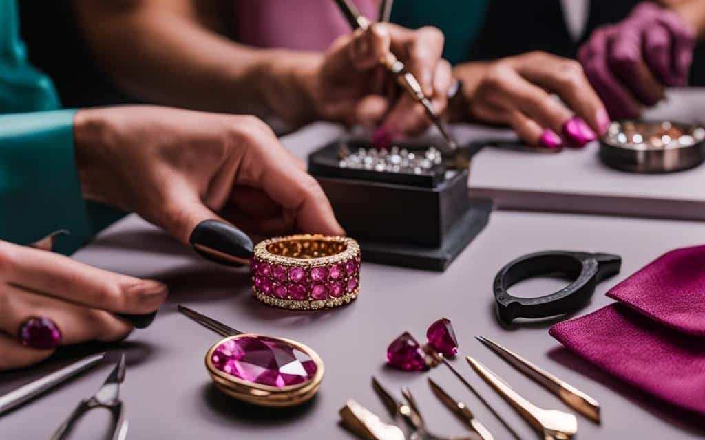 custom handmade engagement rings and pink tourmaline jewelry