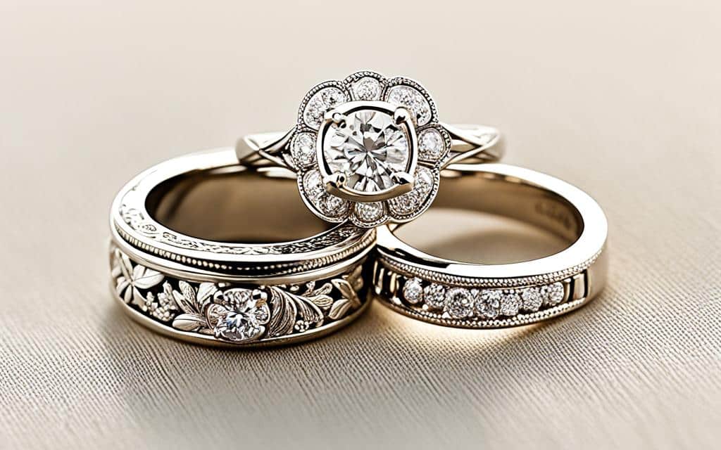 vintage white gold rings